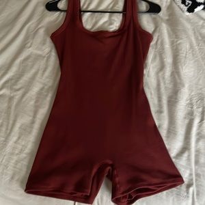 Skims cotton rib onesie | sangria